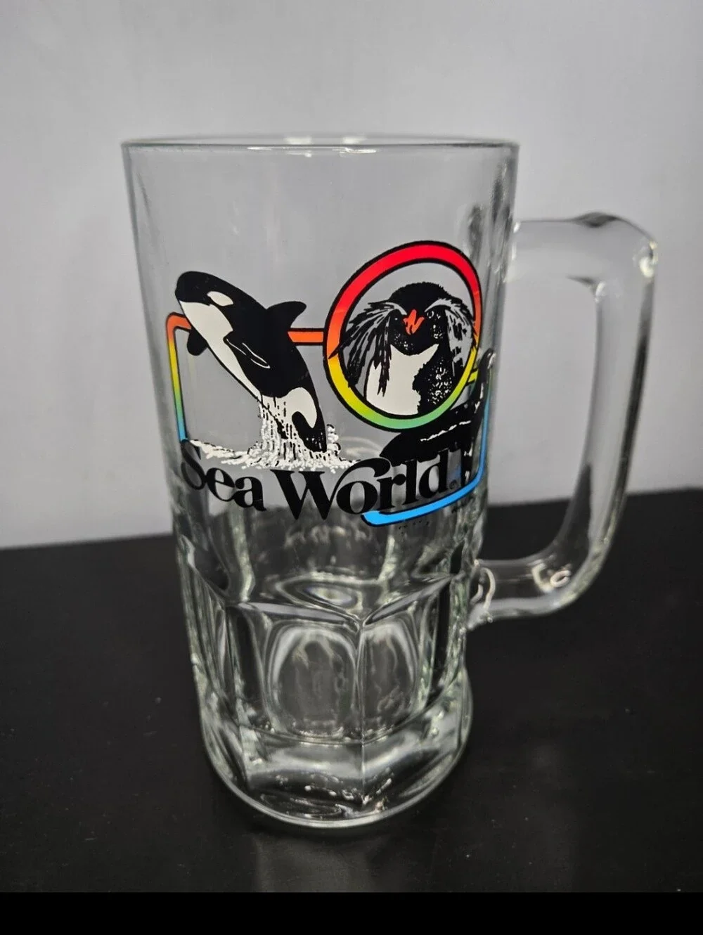 Vintage 1986 Sea World Beer Stein) Mug Humungous 3LB